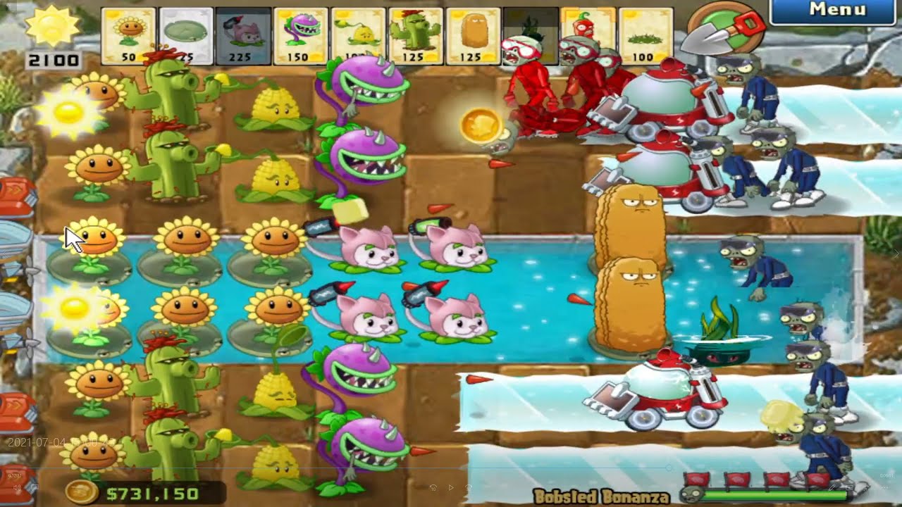 Plants Vs Zombies 2 Pak Mod Scorching Technology Gameplay Walkthrough