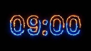 9 Minute Timer - 540 seconds Timer - Clean & Simple [ELECTRIC]