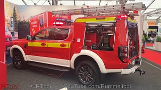 Romanian Fire Department Ford Ranger - Exterior \u0026 Light Setup - Deltamed - Rettmobil 2024 [Germany]