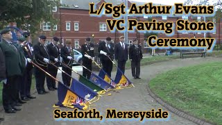 VC Commemorative Stone for L/Sgt Arthur Evans, Seaforth, Sefton.