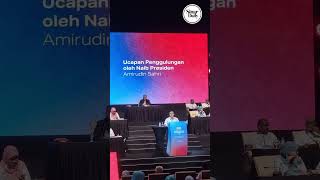 Datuk Seri Amirudin Shari delivers his winding-up speech at the PKR’s 17th Annual Congress