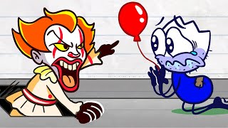 Max Can't Escape Pennywise | Animated Cartoon Characters | The Incredible Max Pencilanimation