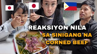 IPATIKIM NATIN ANG SINIGANG NA CORNED BEEF | REAKSIYON NILA | Filipino Japanese Family