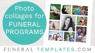 Create Photo Collage for Funeral Program Template
