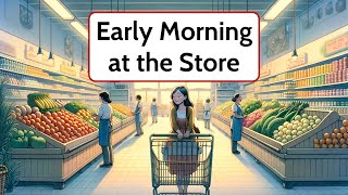 Improve Your English (Early Morning at the Store) | English Listening Skills - Speaking Everyday