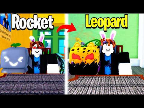 From Rocket to Leopard trading in one video (Blox Fruits)