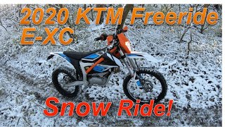 2020 KTM Freeride E-XC in the Snow!