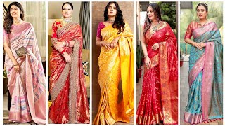 Latest Beautiful Pure Soft Silk Saree Design | Traditional Saree Look❤️Designer saree #Sarees
