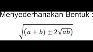 Eksponen Series - Menyederhanakan Bentuk Akar