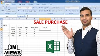 Sale Purchase Stoke manege in Excel Sheet