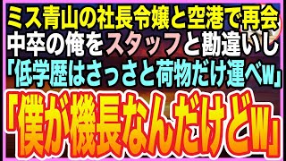 【感動★総集編】学生時代から俺を嫌っていたミス青山学院の社長令嬢と空港で再会。「中卒の無能は荷物持ちくらいしか…何も取り柄がないわねｗ」俺「君の乗る便のパイロットだけどw」「え？」【いい話】【朗読】