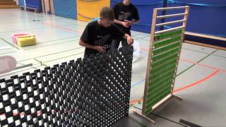 Building Day 2 - Falling into Past - A Journey around the World  - 128,000 Dominoes