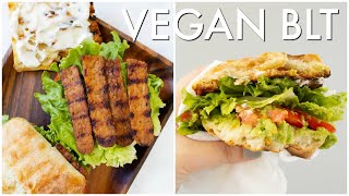 TTLA Sandwich - Tempeh bacon, Tomato, Lettuce, Avocado - Vegan BLT | This Savory Vegan