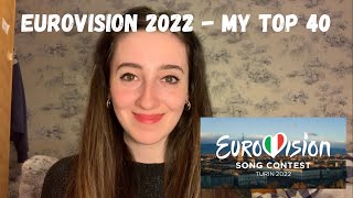 EUROVISION 2022 - MY TOP 40 (BY A CLASSICAL MUSICIAN)