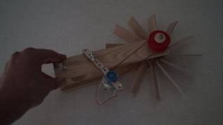 Waterwheel with electric generator and LED