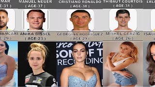 Famous Footballers And Their Wives/Girlfriends | AGE Comparison