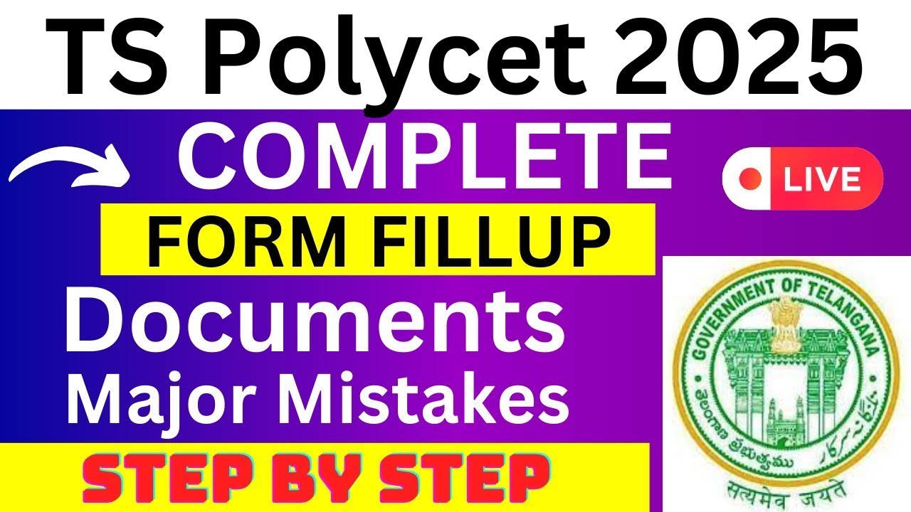 TS Polycet 2024 Application Form - TS Polycet Registration 2024| How To ...