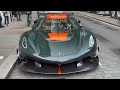 £3M Koenigsegg Jesko in Green Carbon GOES CRAZY in London! Ride, Revs and Accelerations!