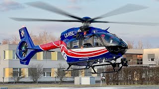 Air Rescue 1 LX-HSL aus Luxemburg startet an der Kinderklinik in Siegen. (26.02.2025)