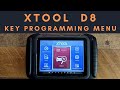 XTOOL D8 Toyota Key Programming menu exploration