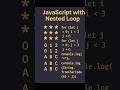 Print Stars, Number,Alphabets with Simple Nested Loops JavaScript #shortvideo #shortsfeed