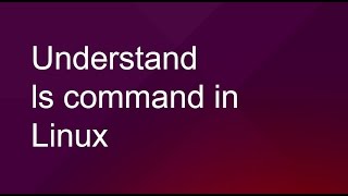Understanding ls command in Linux