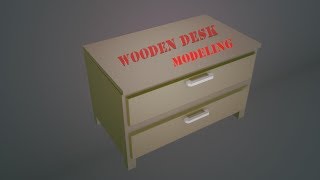 32- EASY 3D WOODEN DESK MODELING _MAYA