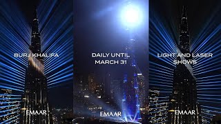 Burj Khalifa Light \u0026 laser show Emaar NYE 2025