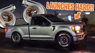 1000HP Twin Turbo F150 4WD Launches! *SHE SQUATS HARD*