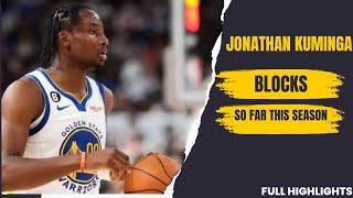 Jonathan Kuminga's Blocks this season (2022-2023)