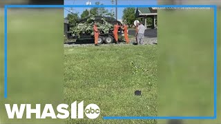 Inmates help with cleanup detail following tornado in southeast Kentucky