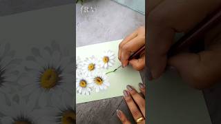 🌼💫 EASY Flower Painting DAISIES For Beginners Acrylic Colors #shorts #flowerpainting
