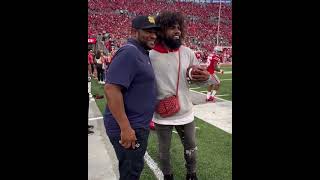 Zeke supporting OSU while The Bus rolls up for ND 🤝