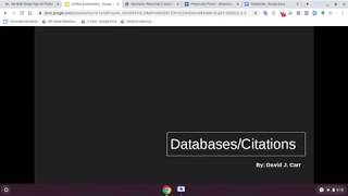 Databases/Citations--Inquiry Projects