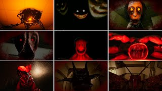 【 Inside the Backrooms 】 All Entity Dead Jumpscares + All Ending scenes