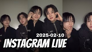 Changbin and I.N (Stray Kids) Instagram live. 2025-02-10