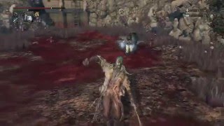 Bloodborne™惡夢大教會　1 vs 3　彎刀配蓄力落陽