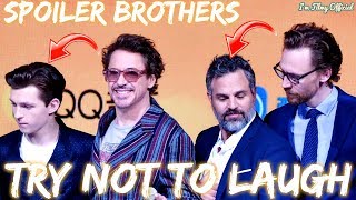 Avengers 4: Endgame Cast Continuously Roasts Spoiler Brothers - Tom Holland & Mark Ruffalo