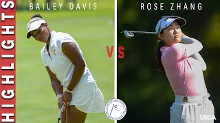 Highlights: 2021 U.S. Girls' Junior Final (Rose Zhang vs. Bailey Davis)