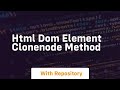 html dom element clonenode method