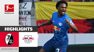 Openda-Masterclass at Leipzig Win! | SC Freiburg - RB Leipzig 1-4 | Highlights | MD 28 – Bundesliga