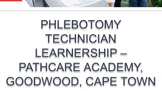 Pathcare Phlebotomy learnership program open || Application progress