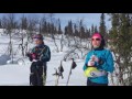 spring crust skiing in the nature of gällivare laponia