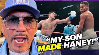 Teofimo Lopez Sr says Devin Haney DESERVED beating from Ryan Garcia!