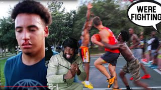 LOOK AT HIS NOSE! They Were Talking CRAZY SH** & Wanted To Fight!! 5v5 Basketball