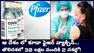 Pfizer COVID-19 Vaccine: ఫైజర్ వ్యాక్సిన్ వినియోగానికి అనుమతి ఇచ్చిన మరో దేశం.. 2,49,000 డోసులు!