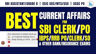 Current Affairs for All Govt Exams | SBI Clerk/PO | IBPS/RRB PO/Clerk/SO | RBI Assistant/Grade B