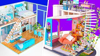 How To Build 2 DIY Mini Dollhouses || Make Your Dream House!