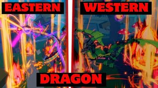 Showcase DRAGON WESTERN \u0026 EASTERN (Revamped) In Blox Fruits