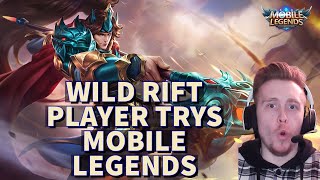 WILD RIFT PLAYER TRIES MOBILE LEGENDS FOR FIRST TIME!